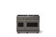 Viking® 5 Series 48" Damascus Gray Pro Style Gas (NG) Range with Brushed Brass Trim-0