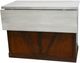 American Heartland Manufacturing Rustic Two Tone Cherry/White Kitchen Island with Flip-up Top-2