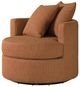 Coaster® Debbie Black/Burnt Orange Swivel Accent Chair-2
