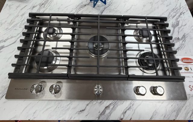 KitchenAid® 36'' Stainless Steel Gas Cooktop-0