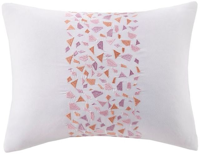 Olliix by Mi Zone Glimmer Pink Full/Queen Metallic Glitter Printed Reversible Comforter Set-1