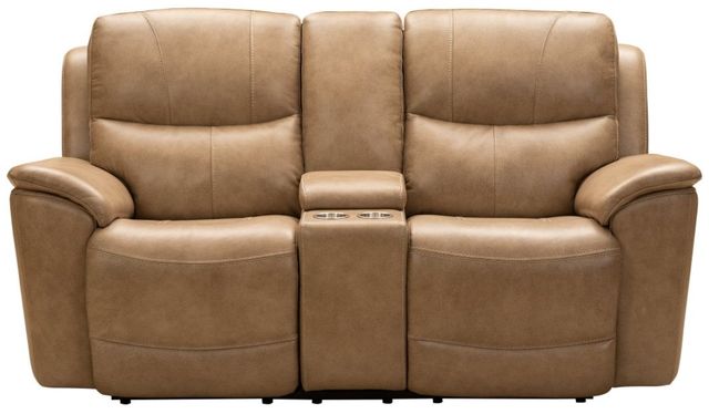 BarcaLounger® Kaden Elliott Taupe Leather Power Reclining Loveseat-2