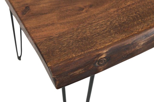Jofran Inc. Nature's Edge Chestnut Chairside Table with Black Base-3