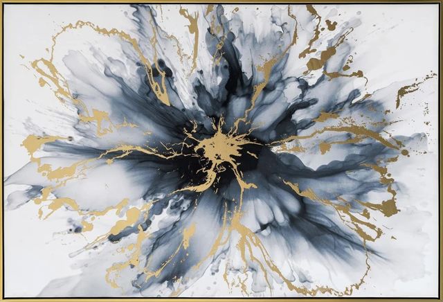 Classy Living Outspoken Golden Midnight Bloom Wall Art-0