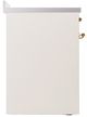 Ilve® Nostalgie II Noblesse 30'' Antique White Pro Style Induction Range with Brass Trim-2