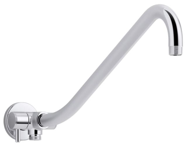 KOHLER® Gooseneck Polished Chrome Rainhead Arm with 2-Way Diverter-0