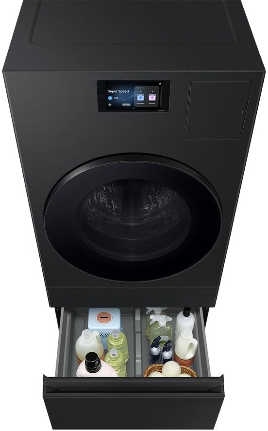 Samsung Bespoke AI Laundry Combo™ 27" W x 15" H Brushed Black Laundry Pedestal with Storage Drawer-5