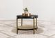 Coaster® Arini Black End Table with Aged Brass Base-5