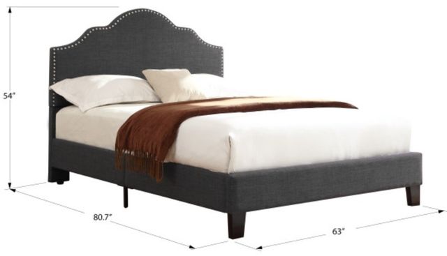 Emerald Home Madison Charcoal Queen Upholstered Panel Bed-2