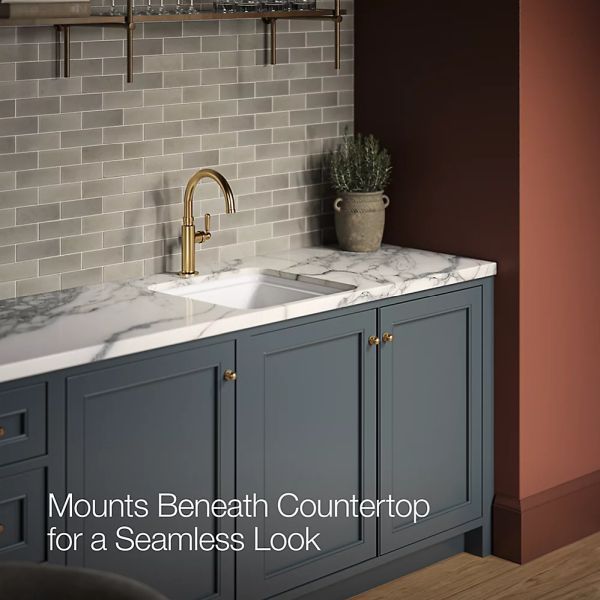 KOHLER® Audrine™ White 19" Undermount Bar Sink-4