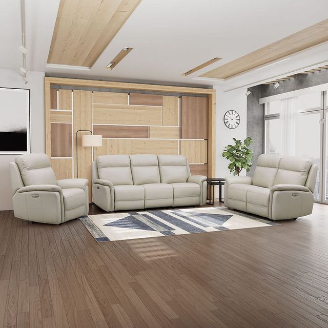 Aurora Furniture Cascade Vanilla Power Recliner-3