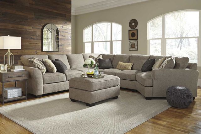 Benchcraft® Pantomine 5-Piece Driftwood Sectional with Cuddler-3