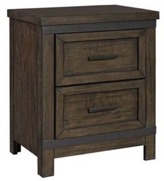 Liberty Furniture Thornwood Hills Rock Beaten Gray Nightstand