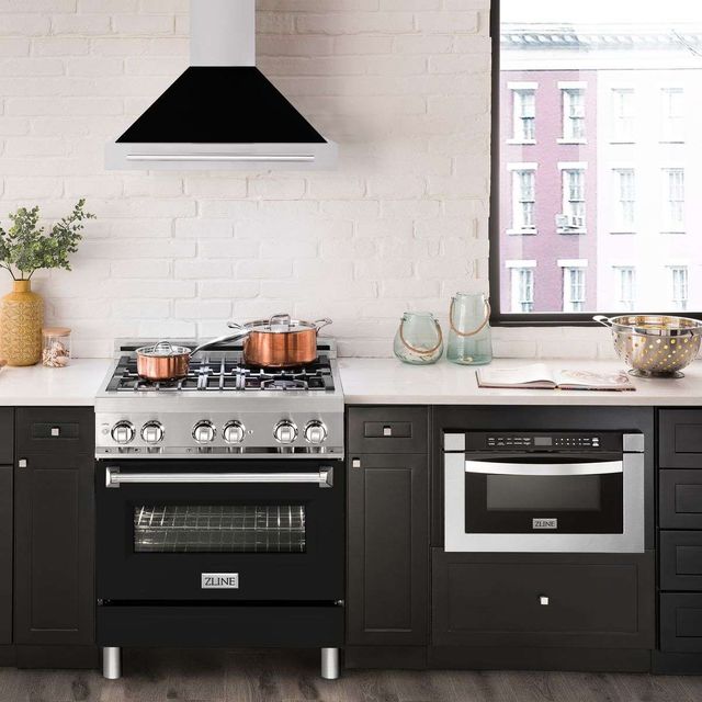 ZLINE 30" Black Matte Wall Mounted Range Hood -1