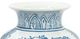 A & B Home Blue/White Ceramic Flower Vase with Floral Patterns-1