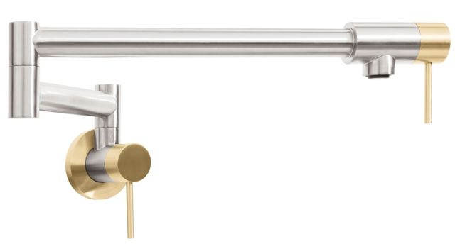 ZLINE Autograph Edition Brushed Nickel/Champagne Bronze Gemini Pot Filler-0
