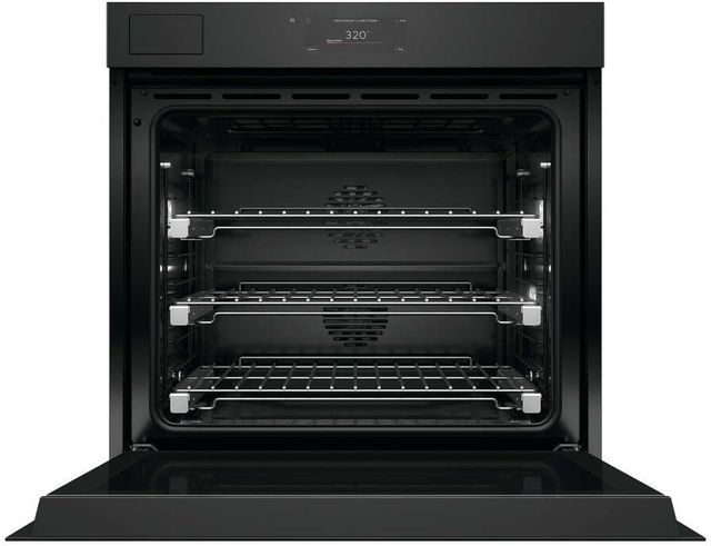 Fisher & Paykel Series 11 Minimalist 30" Black Glass Steam Assist Wall Oven with Self-Cleaning-1