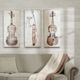 Olliix by Madison Park Violin Study 3 Piece Set Offwhite 15x35x1" Canvas-4
