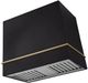 AGA Loge 48" Matte Black Wall Mounted Range Hood with Antique Brass Trim-0