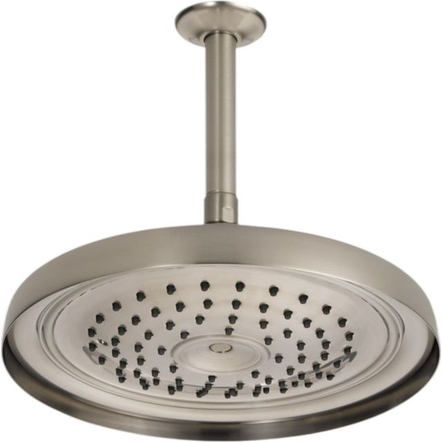 Brizo Essential™ Brilliance® Luxe Nickel® 11" Classic Round Single-Function Raincan Shower Head-1