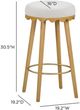 TOV Furniture Oodle Cream/Natural Bar Stool-2