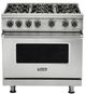 Viking® 5 Series 36" Stainless Steel Pro Style Liquid Propane Gas Range-0