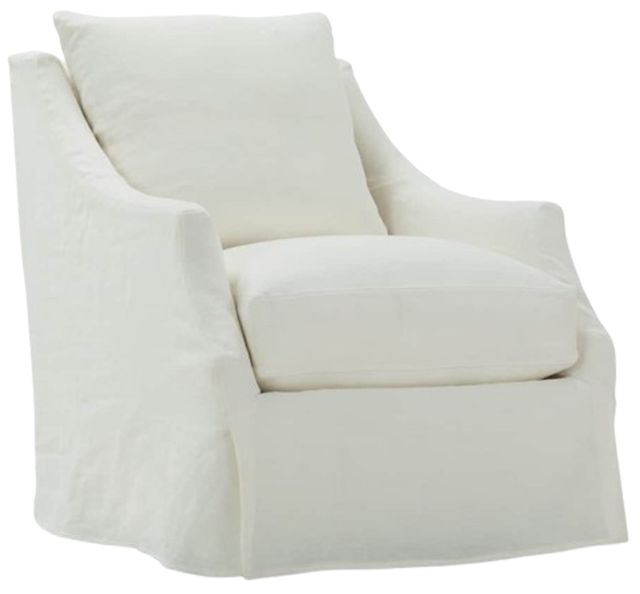 Rowe® Customizable Kara Slipcovered Swivel Chair-0