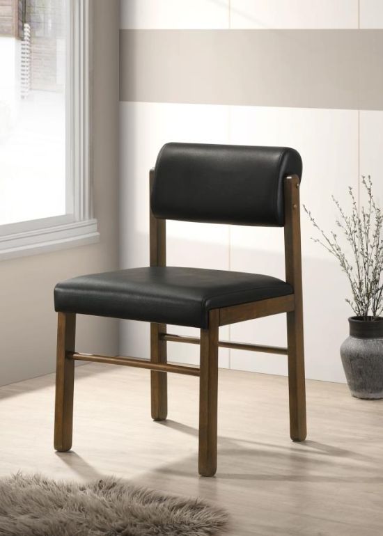 Coaster® Kehoe 2-Piece Black/Walnut Dining Side Chair Set-1