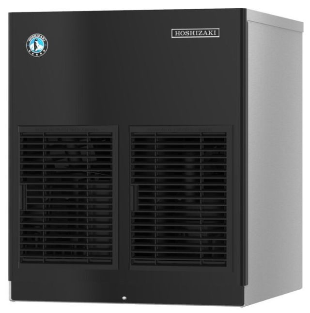 Hoshizaki Cubelet 22" 821 lb. Stainless Steel Remote-Cooled Ice Machine with Black Front Panel-1