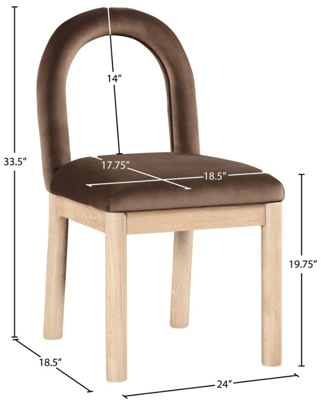 Meridian Furniture Conrad Brown/Natural Upholstered Dining Chair-4