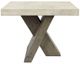 Classic Home Durant Antique White End Table with Distressed Gray Base-3