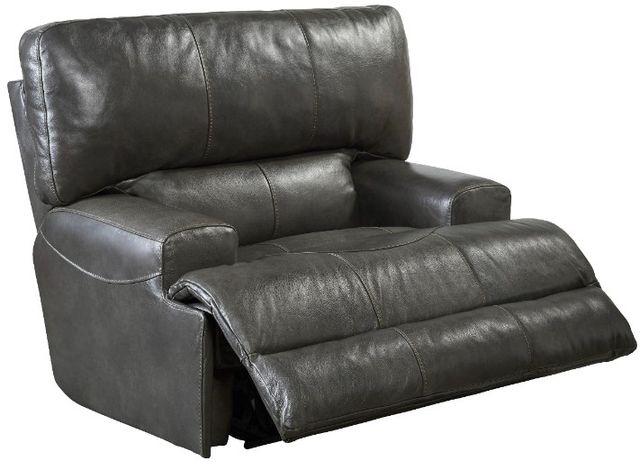 Catnapper® Wembley Steel Leather Lay Flat Recliner-1