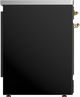 Ilve® Majestic III 30" Glossy Black Pro Style Induction Range with Triple Glass Door and Brass Trim-4