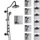 Forno Acqua AcquaSPA Matte Black 8" Retrofit Shower System-5
