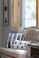 A & B Home Blue/Gold/White Throw Pillow-1