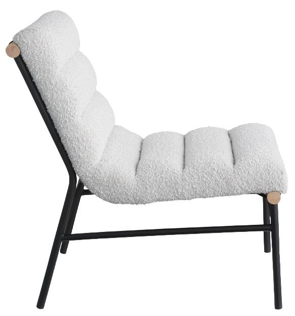 Meridian Furniture Burke Cream Boucle Fabric Accent Chair-2
