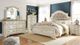 Signature Design by Ashley® Realyn 4-Piece Chipped White California King Upholstered Panel Bed Set-5