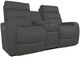 La-Z-Boy® Baron Blue Grey Leather Power Wall Reclining Loveseat with Console, Headrest and Lumbar-0