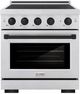 ZLINE Autograph Edition Paramount 30" Satin Stainless Steel Pro Style Induction Range with Matte Black Accents-0