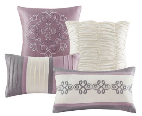 Olliix by Madison Park Essentials Jelena 24 Piece Purple Queen Room in a Bag-3