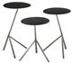 Bassett Mirror Cascade 3-Piece Antique Bronze Nesting Tables with Brass Base Set-1