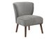 Monarch Specialties Inc. Light Grey 33" Upholstered Accent Chair with Walnut Wood Legs-0