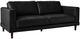 Elements International Hampton 3-Piece Fiero Black Living Room Stationary Seating Set-1