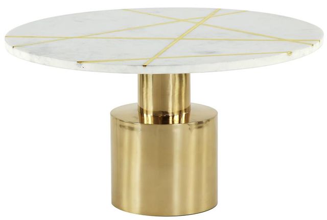 Deco Marche White Table With Gold Base-0