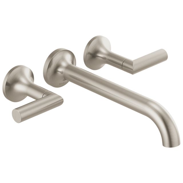 Brizo Odin® Brilliance® Brushed Nickel 2-Handle Wall Mount Tub Filler - Less Handles-1