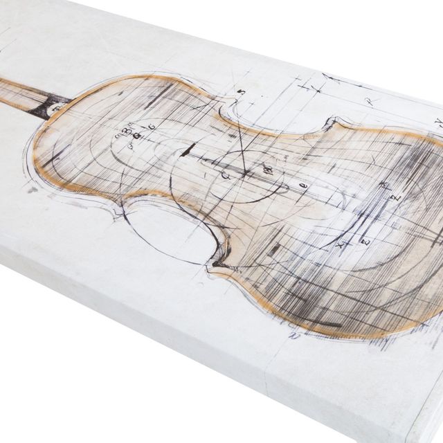 Olliix by Madison Park Violin Study 3 Piece Set Offwhite 15x35x1" Canvas-1