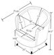 Coaster® Ellorie Beige Upholstered Channel Back Curved Chair-4