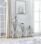 Mazin Furniture Prisma 36" Glass Top Accent Table with Polished Chrome Base -2