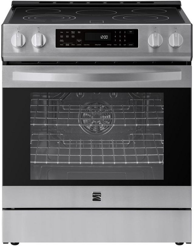 Kenmore® 30” Stainless Steel Front Control Slide-In Electric Range-0