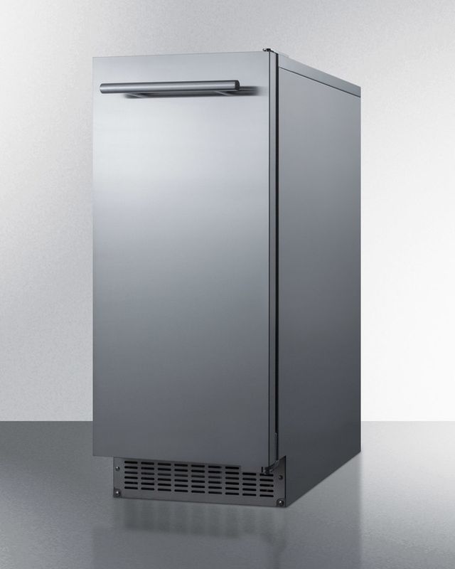 Summit® 15" 62 lb. Stainless Steel Ice Maker-1